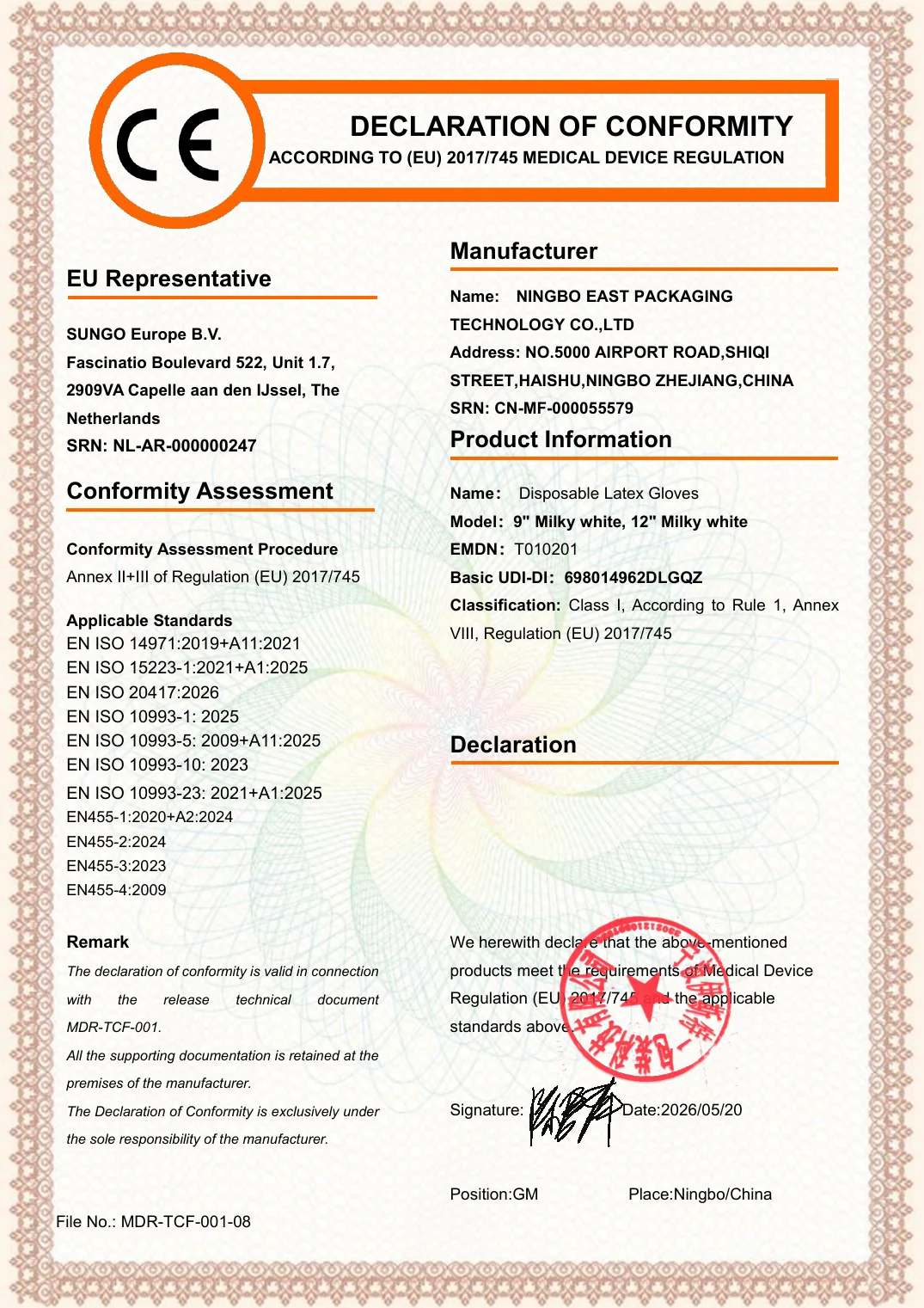 Latex Gloves CE